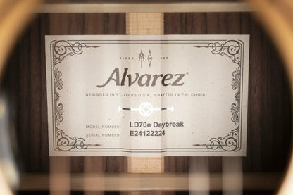 Alvarez LD70e Laureate Dreadnought Acoustic/Electric Guitar - Daybreak with Softshell Case - Demo