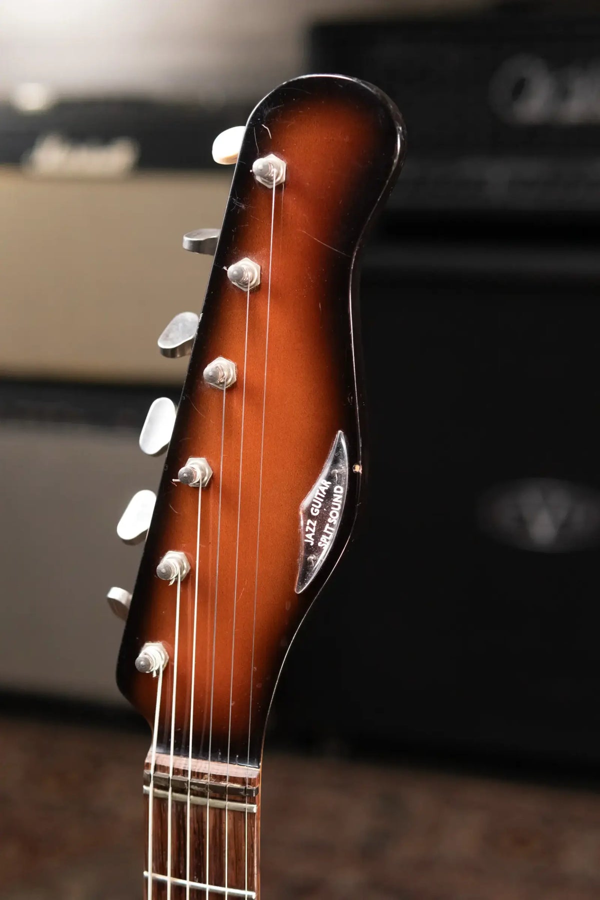 Ampeg Burns Split Sound Electric Guitar Sunburst with Ampeg Tolex Case - Used
