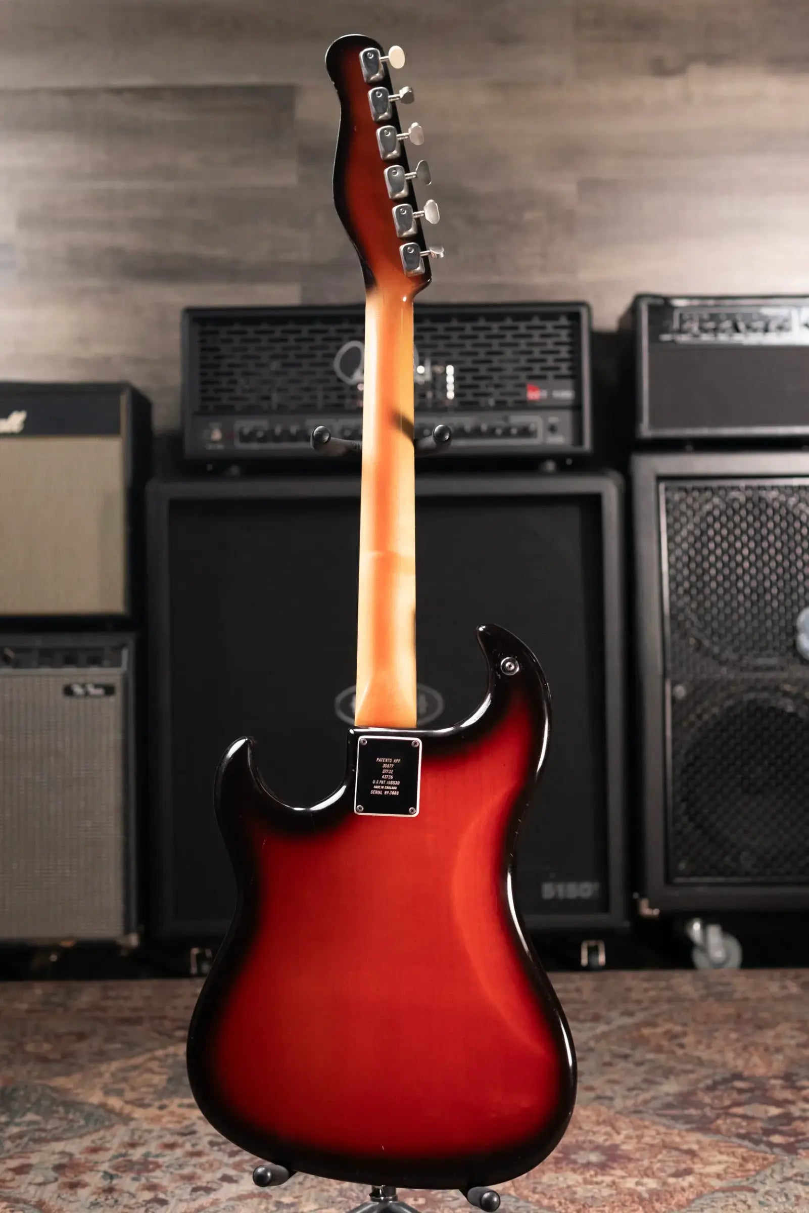Ampeg Burns Split Sound Electric Guitar Sunburst with Ampeg Tolex Case - Used