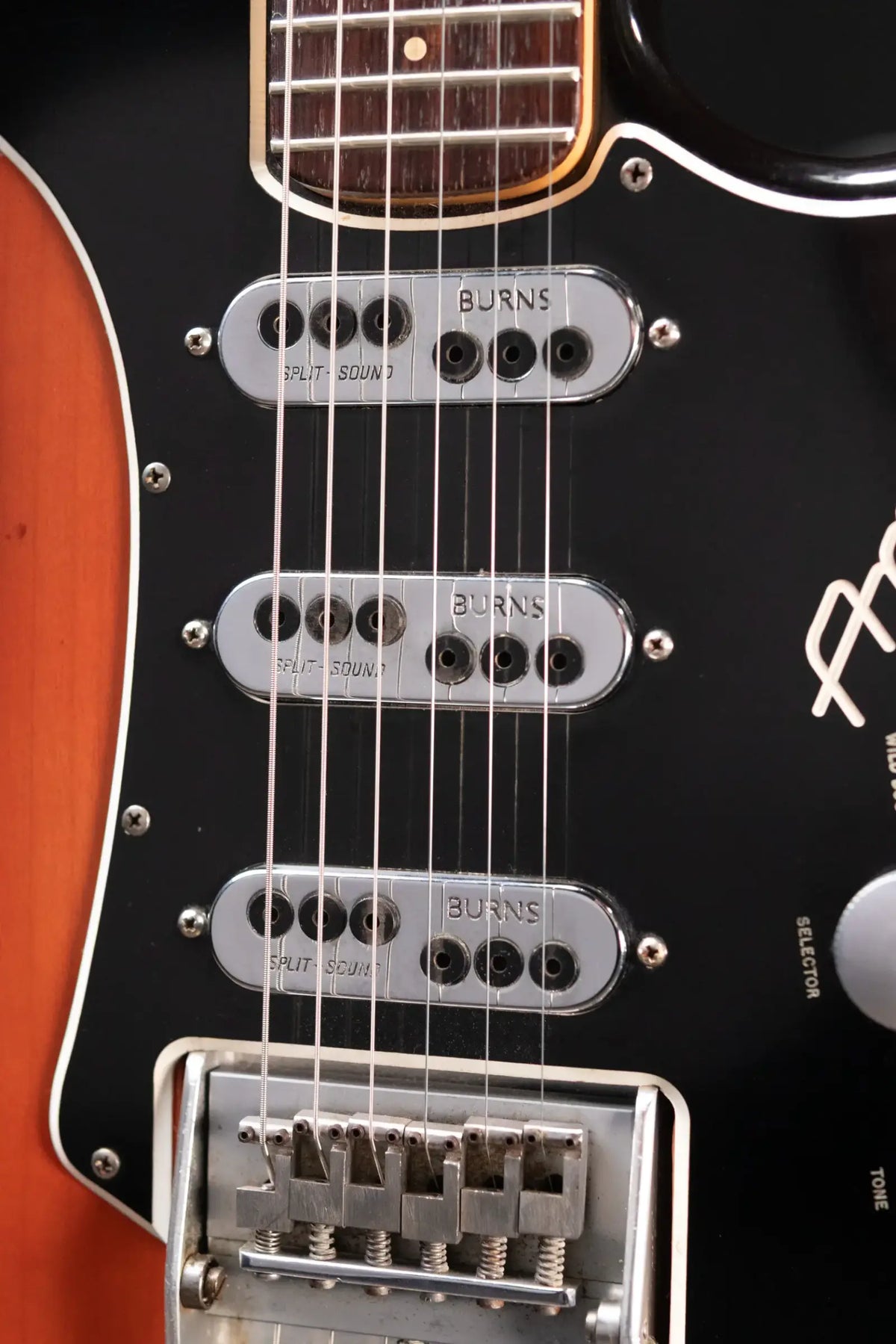Ampeg Burns Split Sound Electric Guitar Sunburst with Ampeg Tolex Case - Used