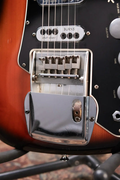 Ampeg Burns Split Sound Electric Guitar Sunburst with Ampeg Tolex Case - Used