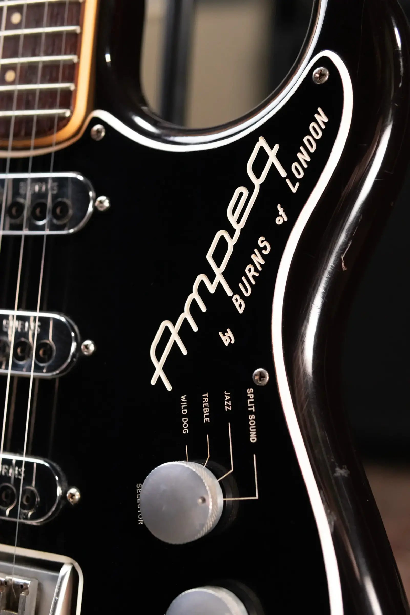 Ampeg Burns Split Sound Electric Guitar Sunburst with Ampeg Tolex Case - Used