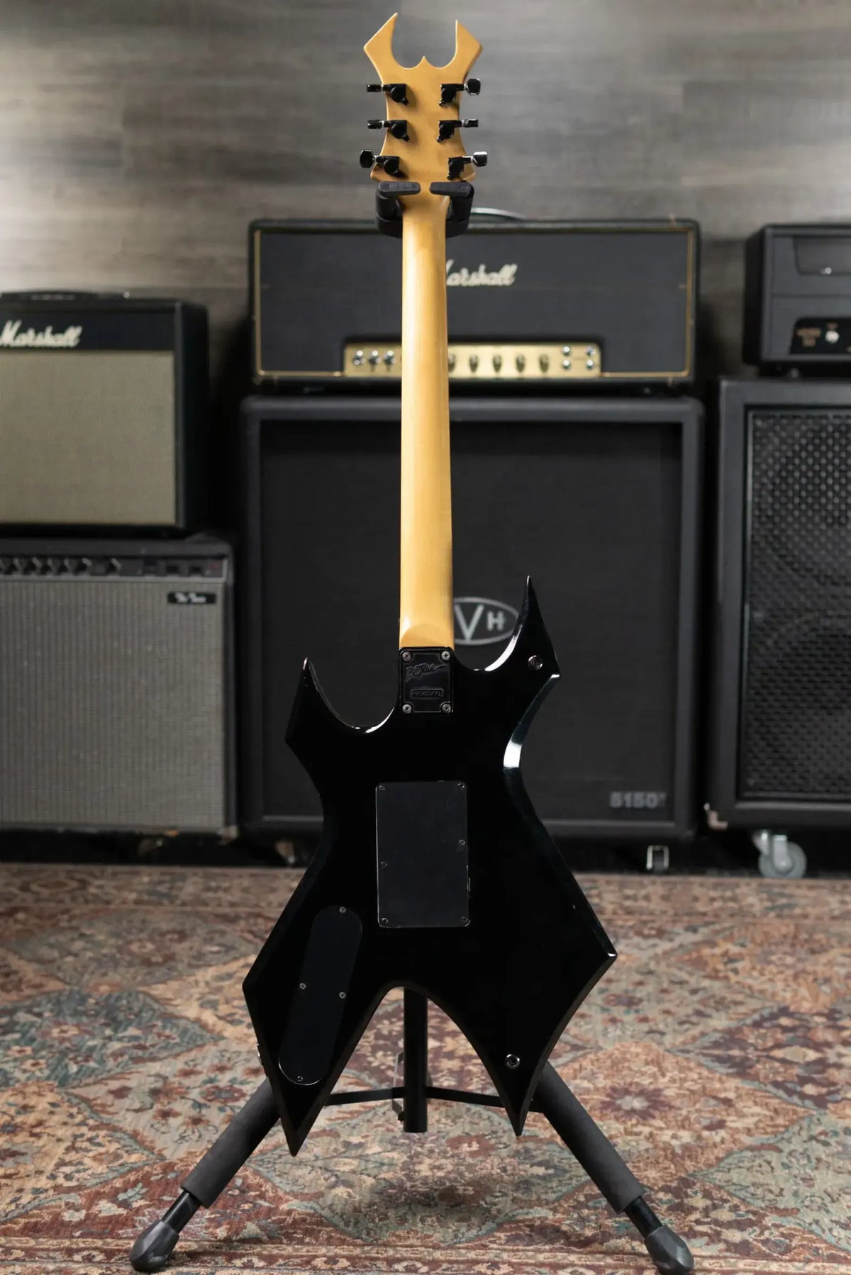 B.C. Rich Warlock Electric Guitar - Ebony with Hardshell Case - Used
