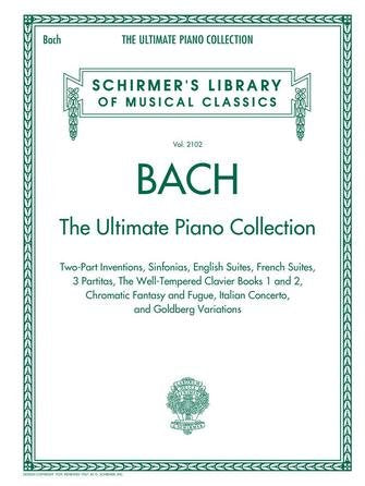 Bach The Ultimate Piano Collection Book Hal Leonard Publishing