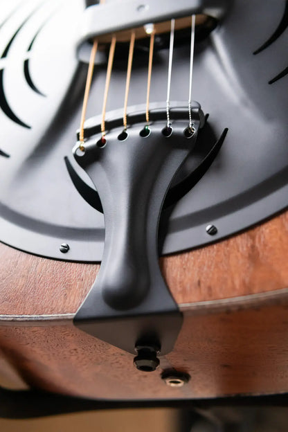 Beard Custom Shop Legacy E Round Neck Acoustic Guitar - Natural Curly Walnut with Hardshell Case