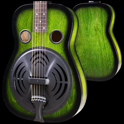 Beard Radio Standard E Model with Fishman Pickup Squareneck Resonator Acoustic/Electric Guitar - Emerald Sunburst with Hardshell Case