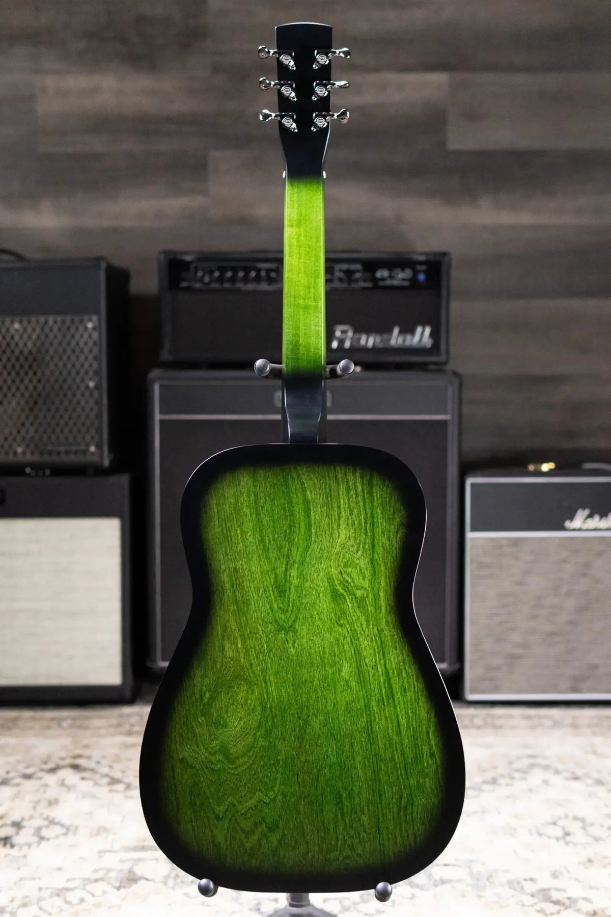 Beard Radio Standard E Model with Fishman Pickup Squareneck Resonator Acoustic/Electric Guitar - Emerald Sunburst with Hardshell Case