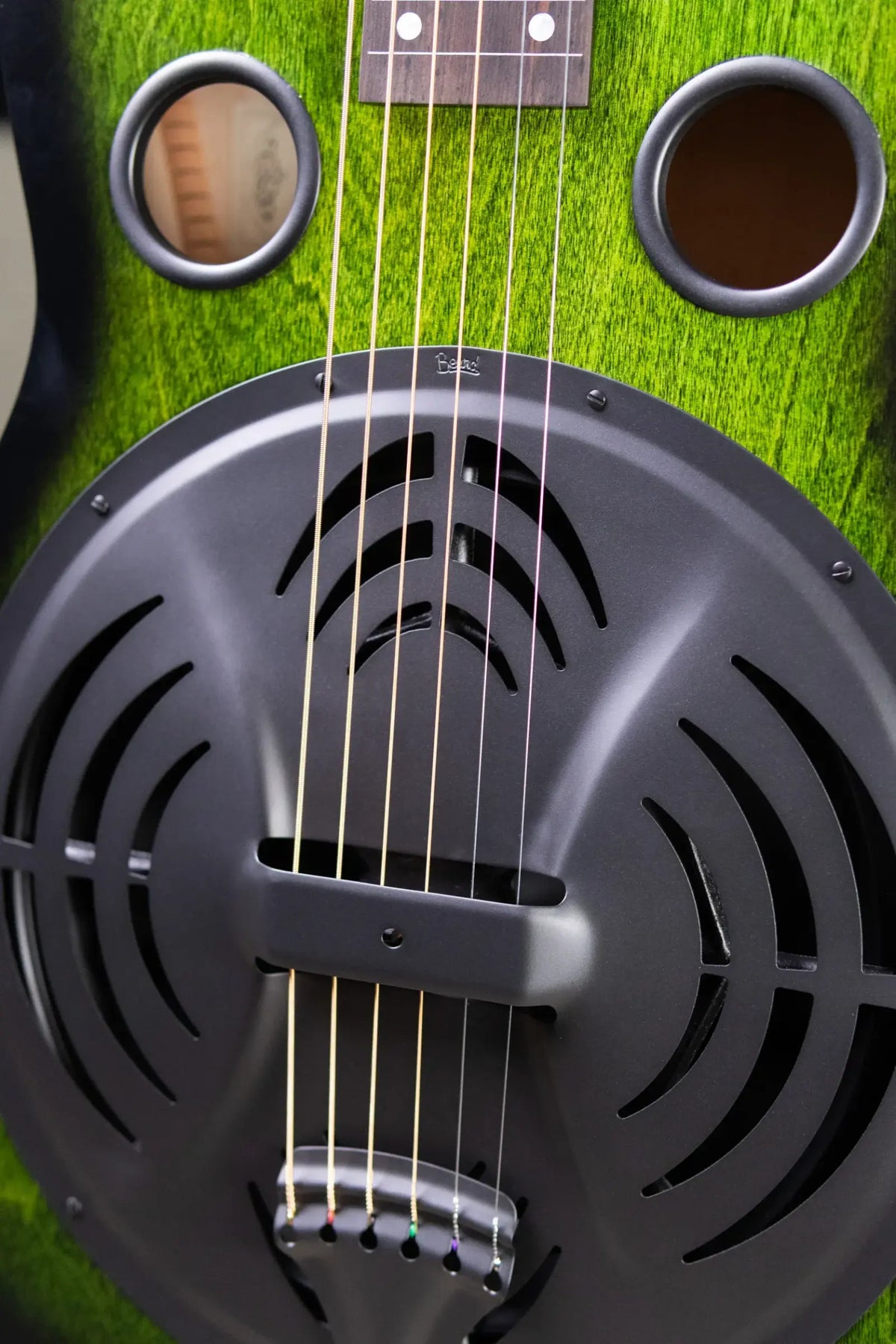 Beard Radio Standard E Model with Fishman Pickup Squareneck Resonator Acoustic/Electric Guitar - Emerald Sunburst with Hardshell Case