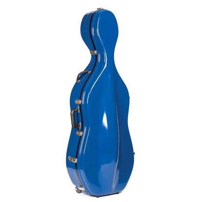 Bobelock Fiberglass Suspension Cello Case With Wheels - 4/4 - Blue/Gray