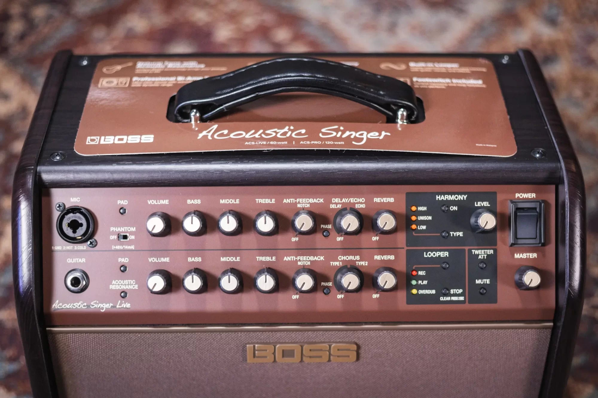Boss Acoustic Singer Live LT 60 watt Bi amp Acoustic Combo Amp haggertys 3 20231002091505