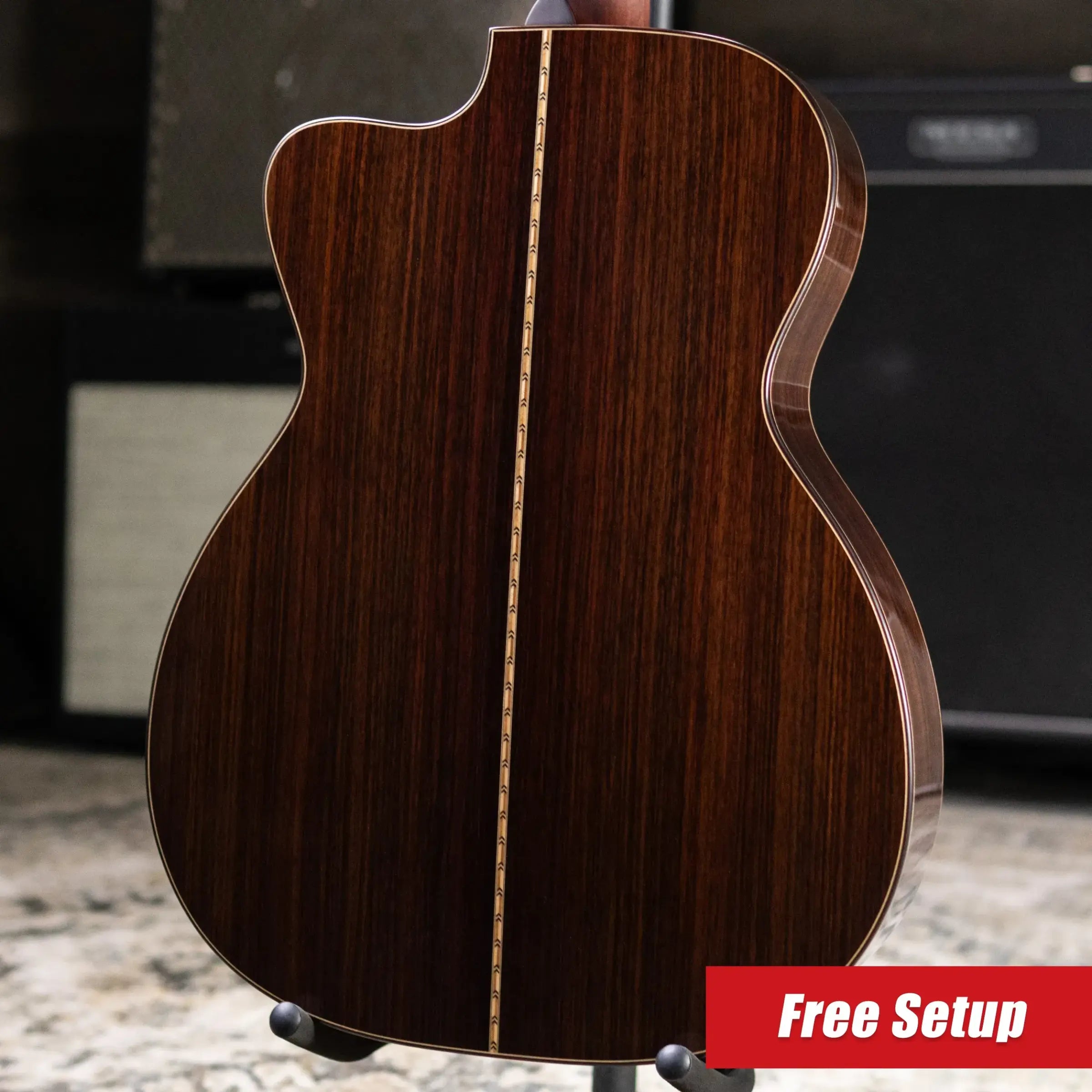 Bourgeios OMCE/DE Soloist Downeast Series Acoustic/Electric Guitar - Thermo-Cured Sitka Spruce/Indian Rosewood with Hardshell Case