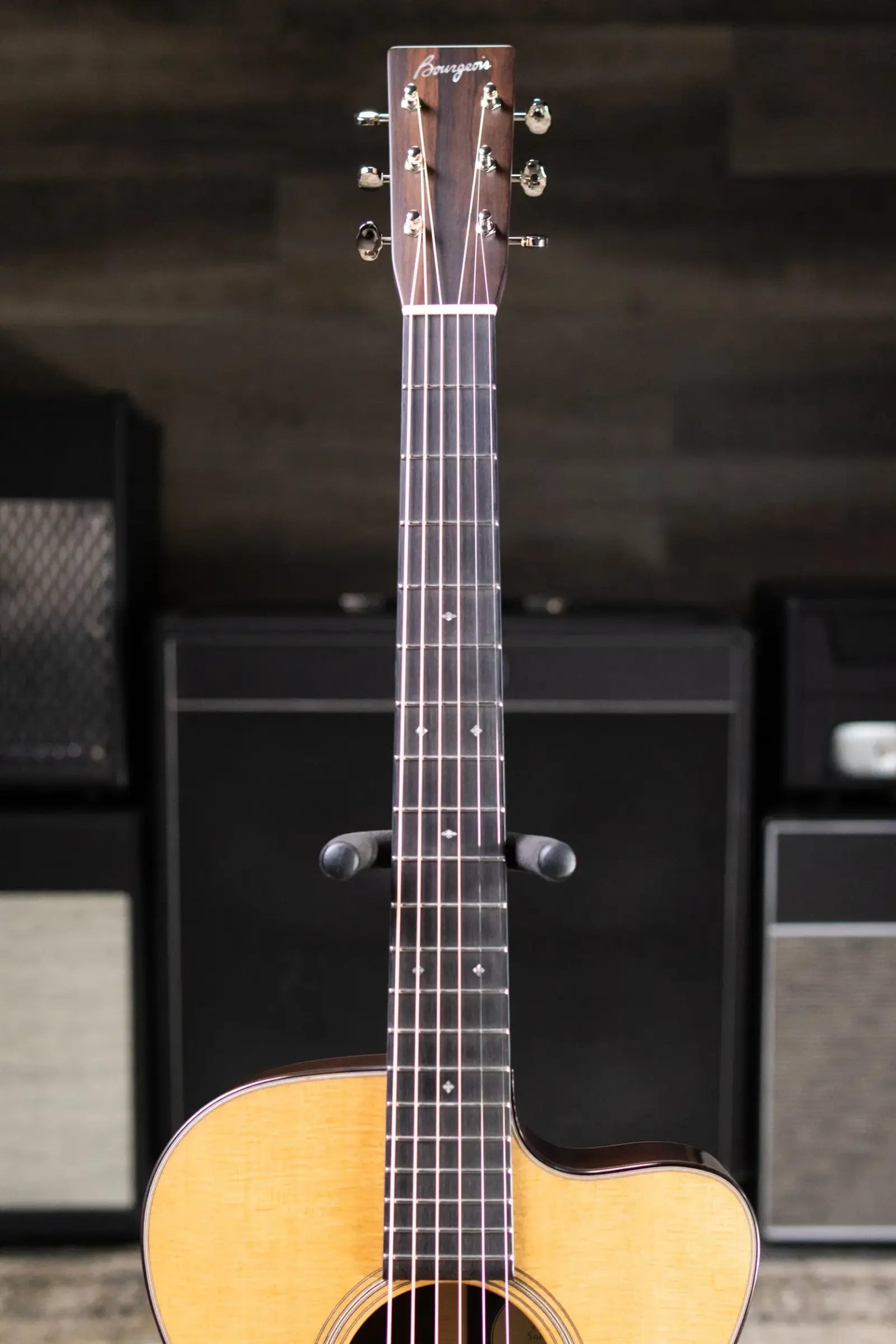 Bourgeios OMCE/DE Soloist Downeast Series Acoustic/Electric Guitar - Thermo-Cured Sitka Spruce/Indian Rosewood with Hardshell Case