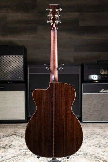 Bourgeios OMCE/DE Soloist Downeast Series Acoustic/Electric Guitar - Thermo-Cured Sitka Spruce/Indian Rosewood with Hardshell Case