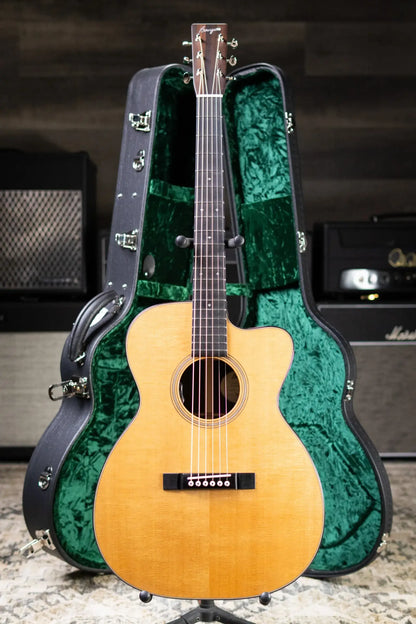 Bourgeios OMCE/DE Soloist Downeast Series Acoustic/Electric Guitar - Thermo-Cured Sitka Spruce/Indian Rosewood with Hardshell Case