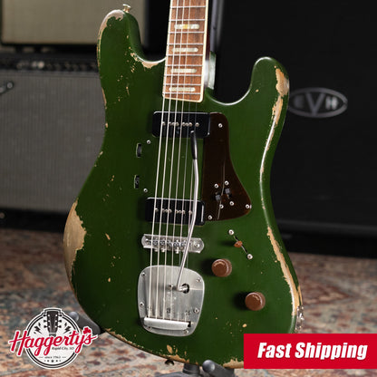 Castedosa #37 Conchers Baritone with La Raza Octave Fuzz Circuit - Aged Cadillac Green Metallic with Hardshell Case - Used