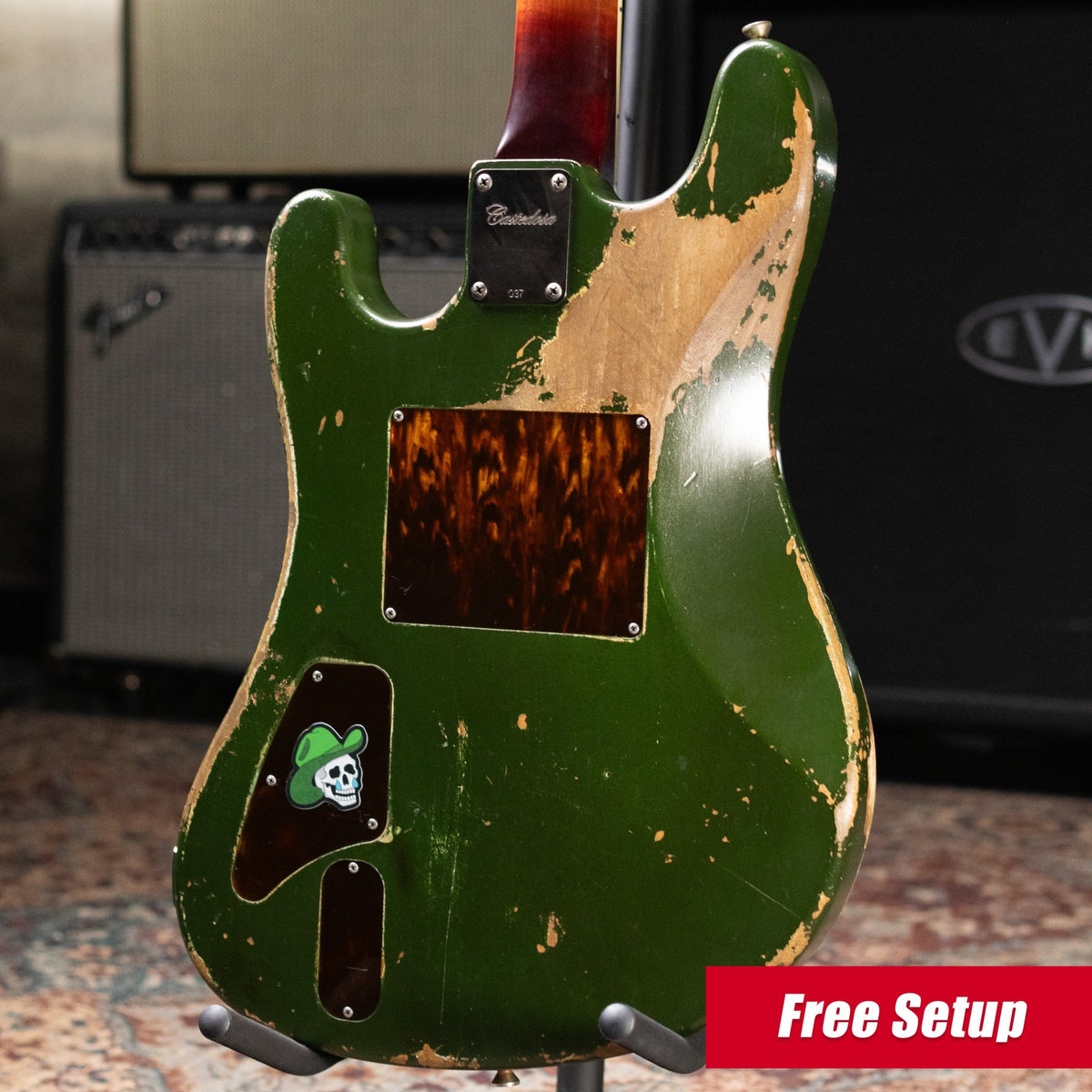 Castedosa #37 Conchers Baritone with La Raza Octave Fuzz Circuit - Aged Cadillac Green Metallic with Hardshell Case - Used