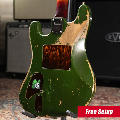Castedosa #37 Conchers Baritone with La Raza Octave Fuzz Circuit - Aged Cadillac Green Metallic with Hardshell Case - Used