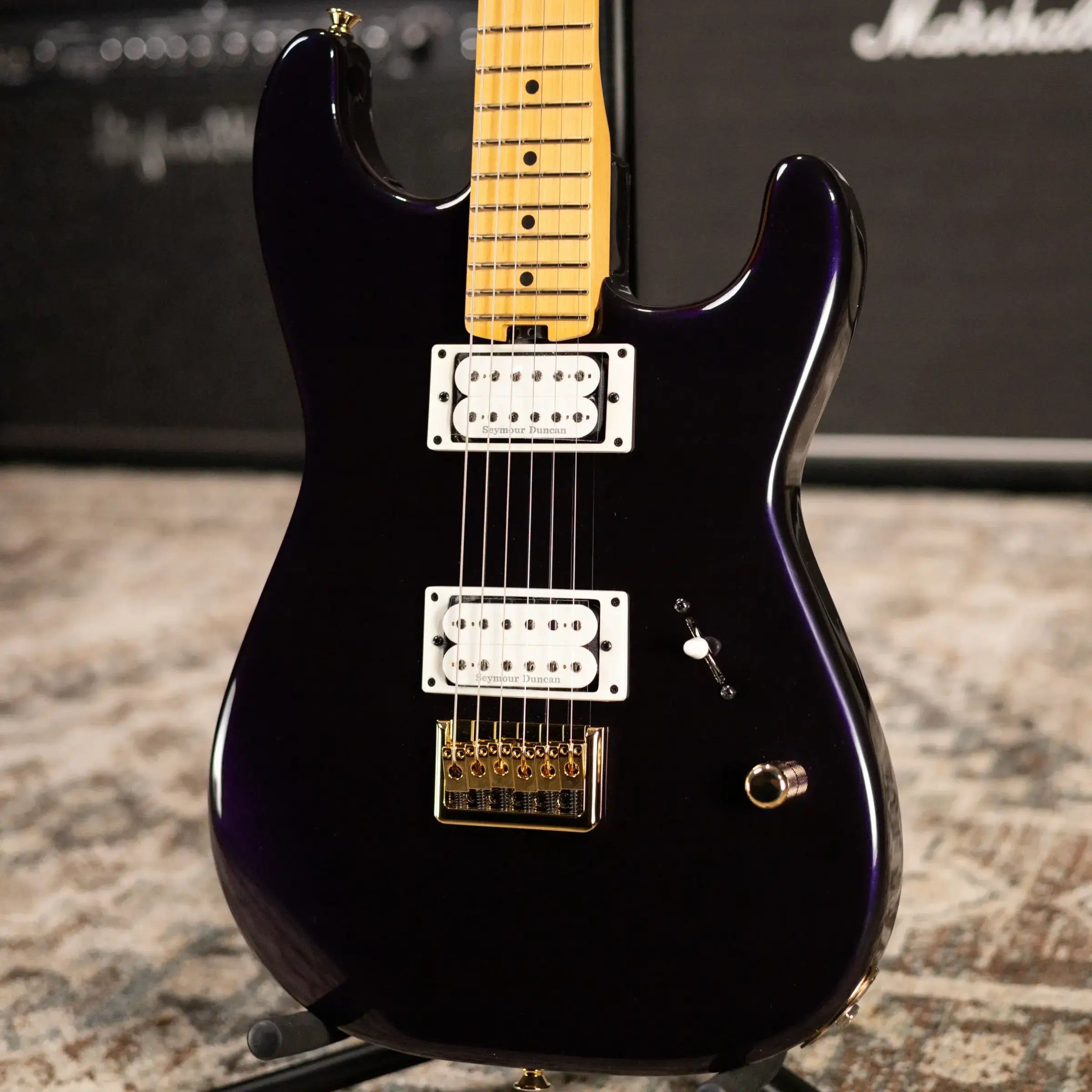Charvel American Neo-Classic San Dimas SD1 HH HT MPL Electric Guitar - Velvet Midnight with Hardshell Case