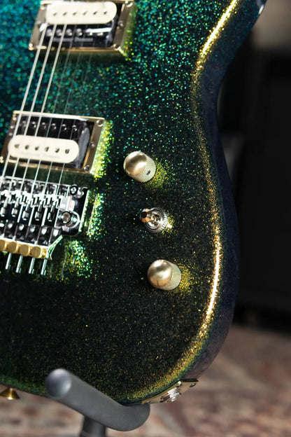 Charvel Custom Shop San Dimas Special Edition 2H FR Electric Guitar - Scarab Sparkle with Hardshell Case