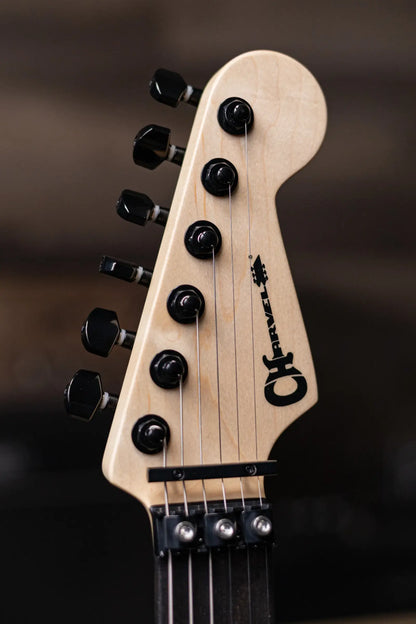 Charvel Jim Root Signature Pro-Mod San Dimas Style 1 HH FR E Electric Guitar - Satin White with Hardshell Gig Bag