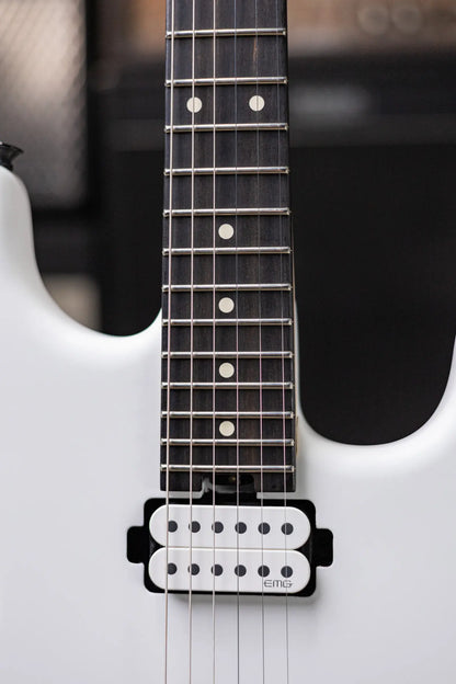 Charvel Jim Root Signature Pro-Mod San Dimas Style 1 HH FR E Electric Guitar - Satin White with Hardshell Gig Bag