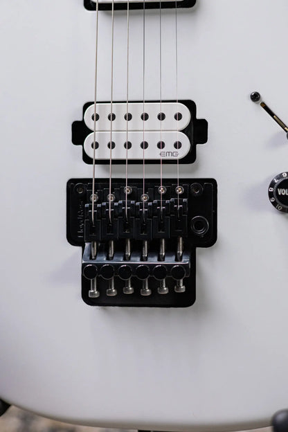 Charvel Jim Root Signature Pro-Mod San Dimas Style 1 HH FR E Electric Guitar - Satin White with Hardshell Gig Bag