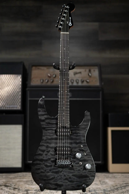 Charvel Pro-Mod Plus Dinky DK24 HH 2PT E QM Electric Guitar - Midnight Ocean with Gig Bag - Demo
