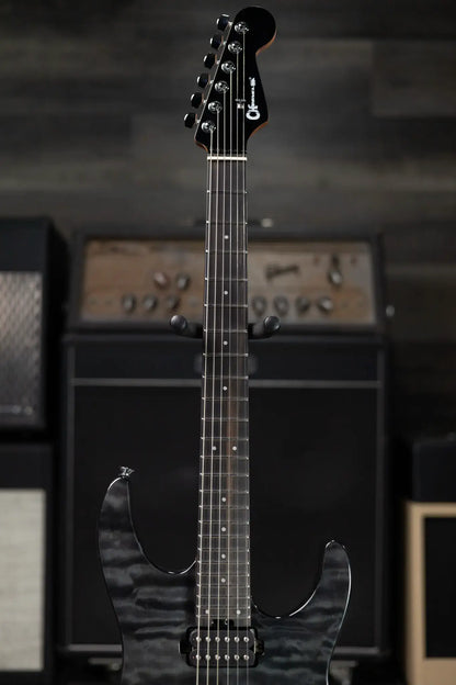 Charvel Pro-Mod Plus Dinky DK24 HH 2PT E QM Electric Guitar - Midnight Ocean with Gig Bag - Demo