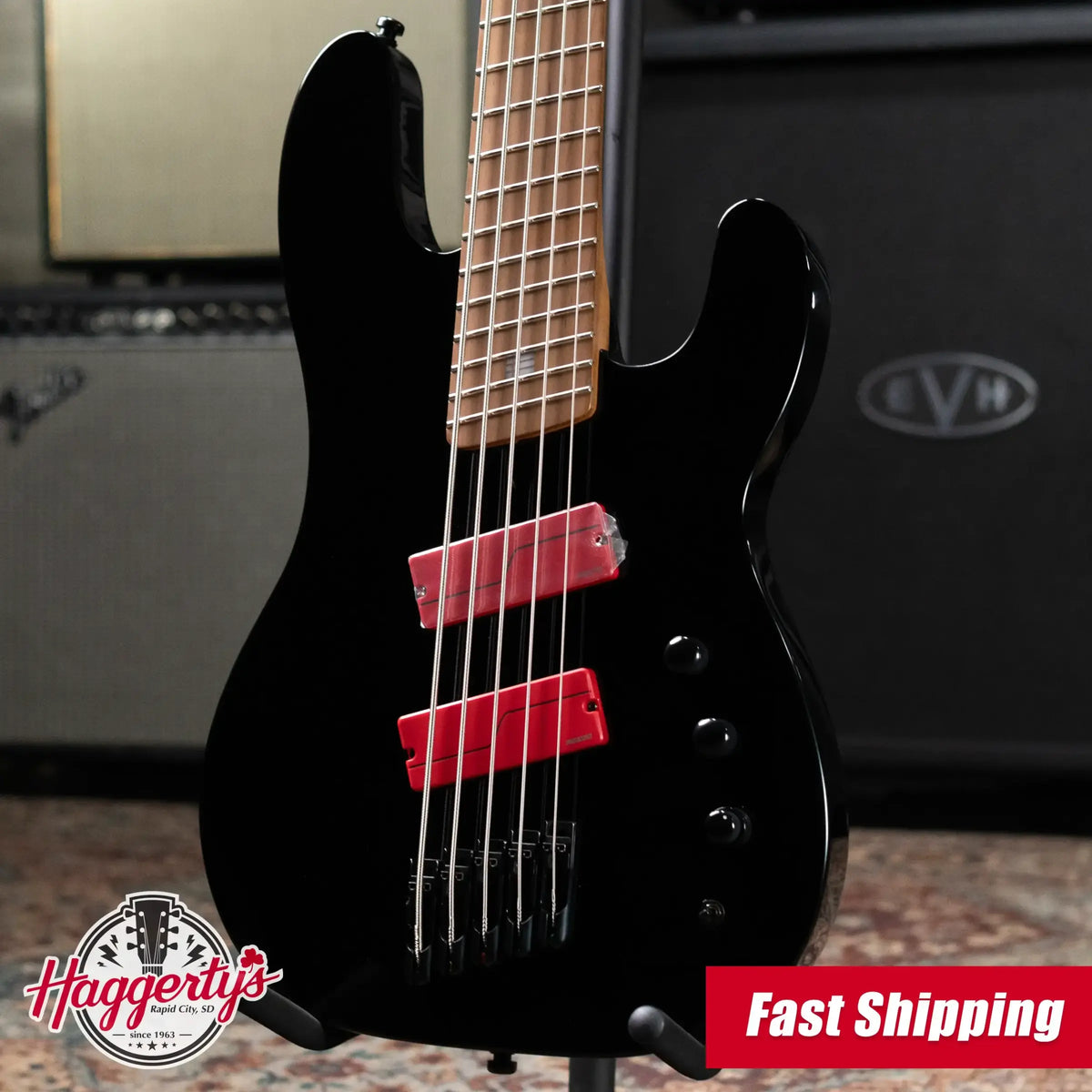 Charvel Pro-Mod Sleep Token iii Signature San Dimas Bass V - Black with Gig Bag