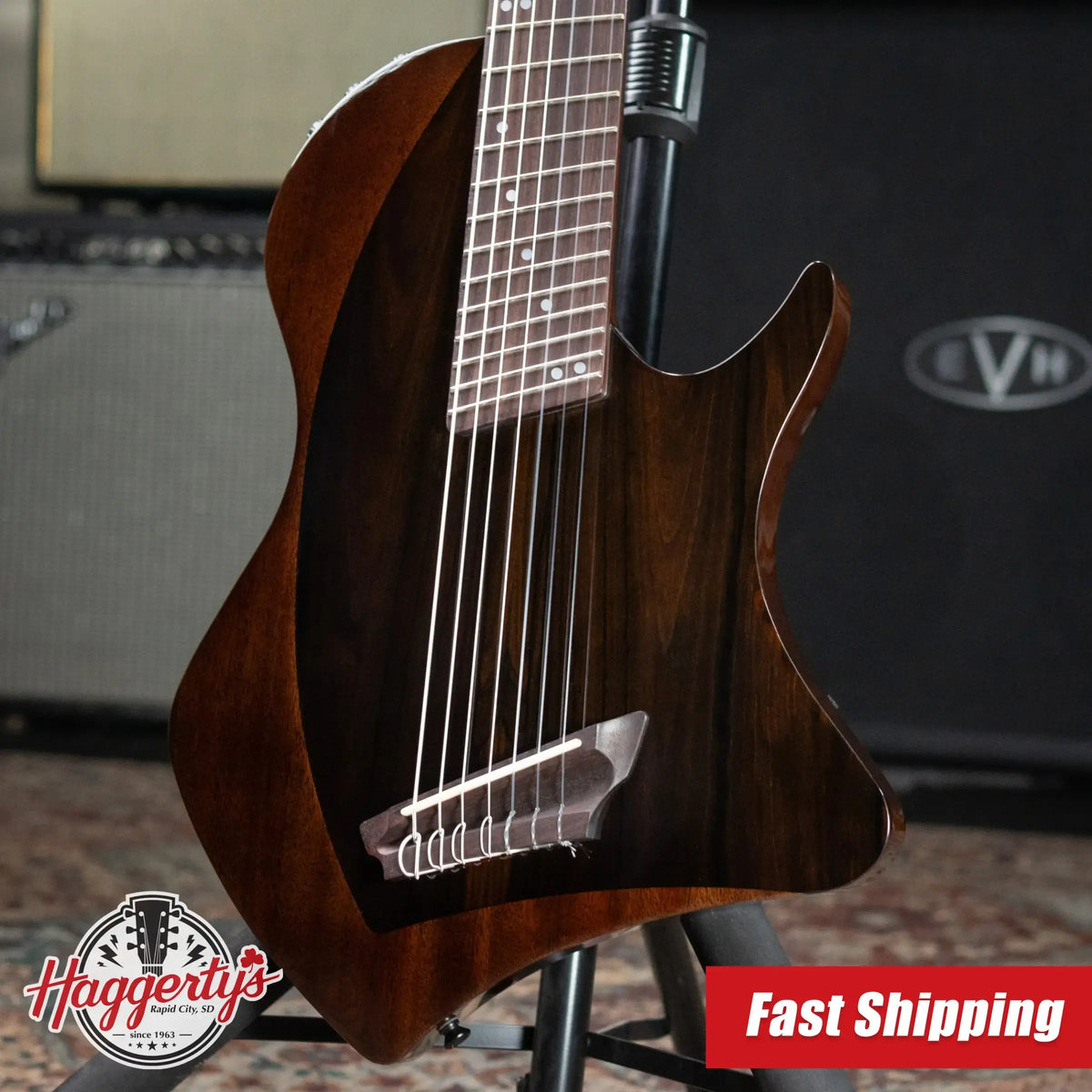 Cordoba Abasi Stage 7 Nylon 7-String Electric Guitar - Ziricote with Gig Bag
