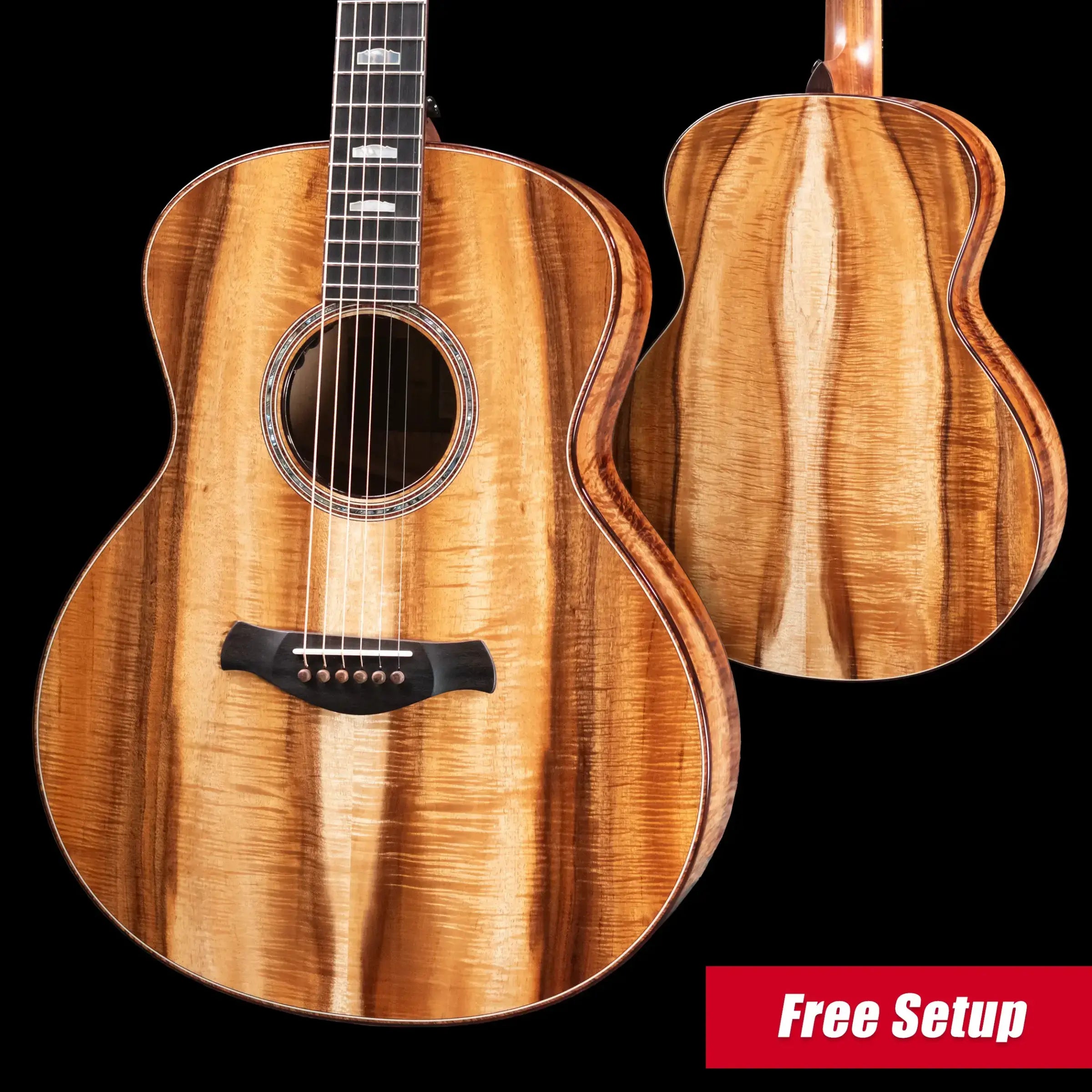 Taylor Custom Gold Label K24e Super Auditorium Acoustic/Electric Guitar - Master Koa with Hardshell Case and Matching Circa 74 Amplifier