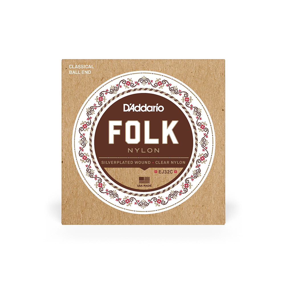 D'Addario Folk Normal Tension ball end Nylon Strings EJ32C