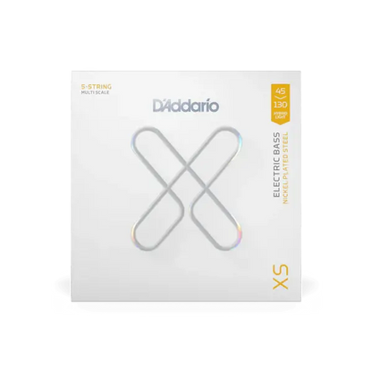 D'Addario XS 45-130 Hybrid Light 5-String Multi-Scale Coated Nickel Bass Strings