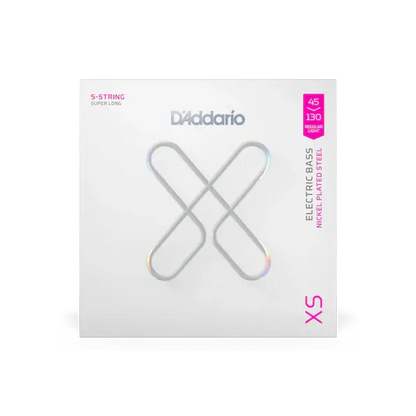 D'Addario XS 45-130 Regular Light 5-String Super Long Scale Coated Nickel Bass Strings