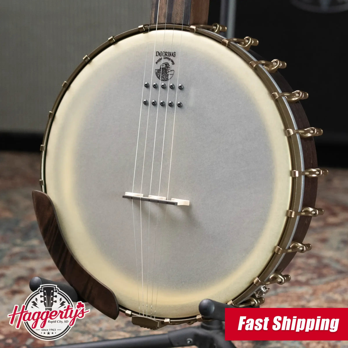 Deering Vega Vintage Star 5-String Banjo with Kavanjo Pickup and Hardshell Case