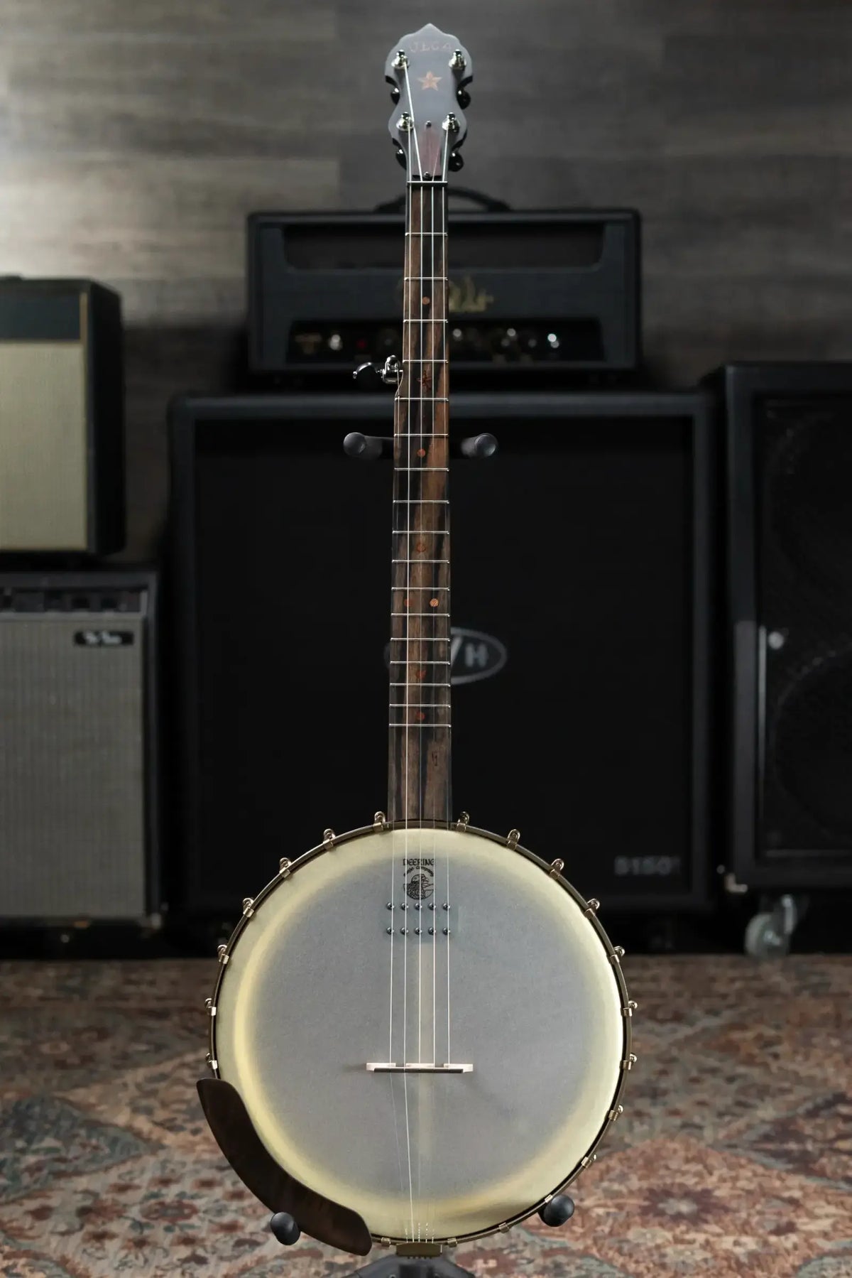 Deering Vega Vintage Star 5-String Banjo with Kavanjo Pickup and Hardshell Case