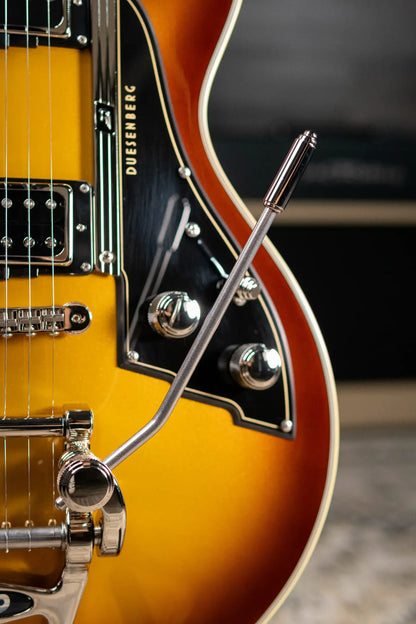 Duesenberg Starplayer TV Semi-Hollow Electric Guitar - Gold Burst with Hardshell Case