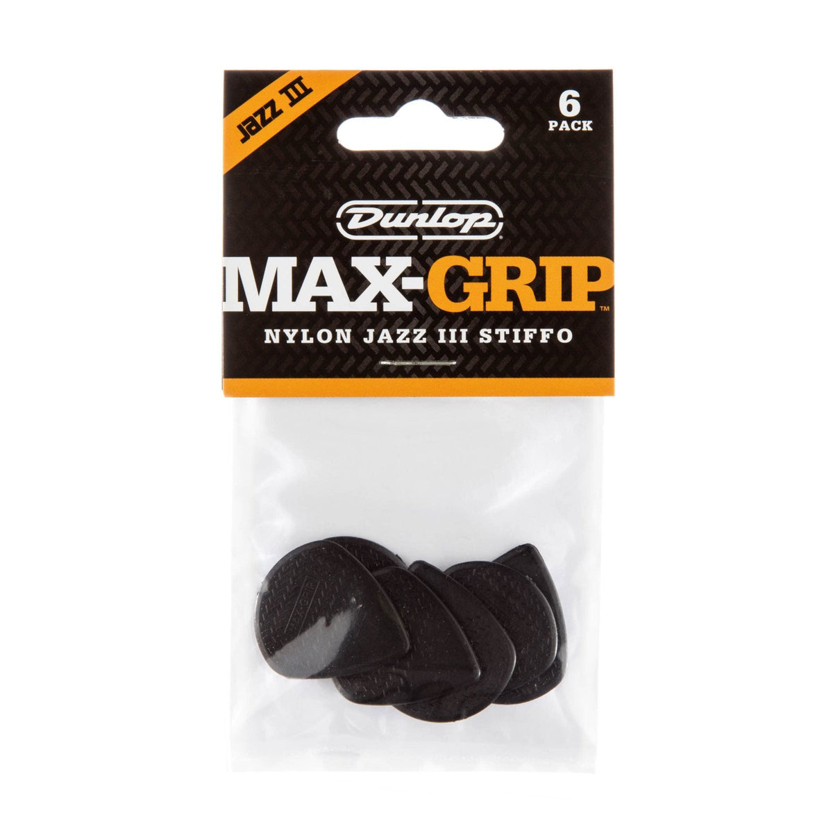 Dunlop 471P3S Nylon Max Grip Jazz III Guitar Picks