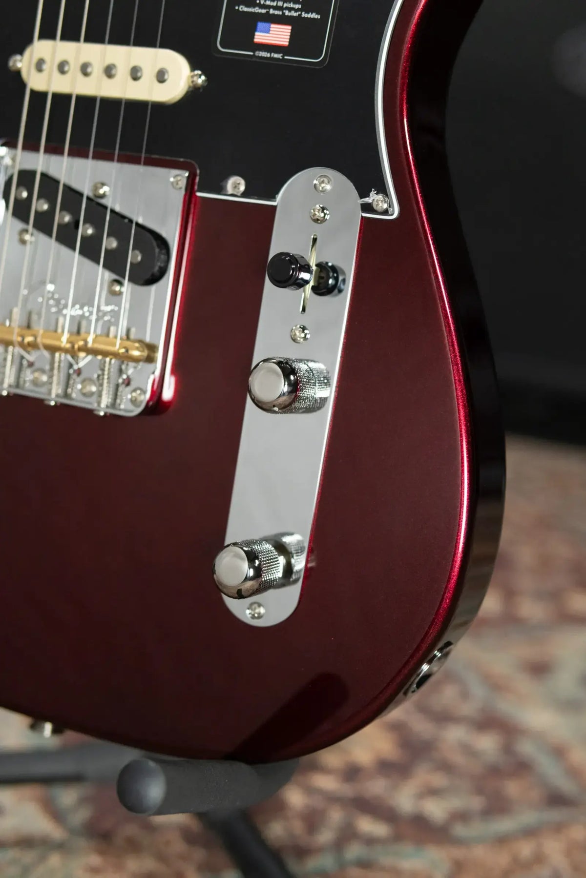 Fender American Professional Hotshot Telecaster Electric Guitar - Oxblood with Hardshell Case