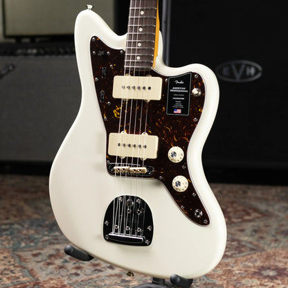 Fender American Professional Jazzmaster Electric Guitar - Olympic White with Hardshell Case