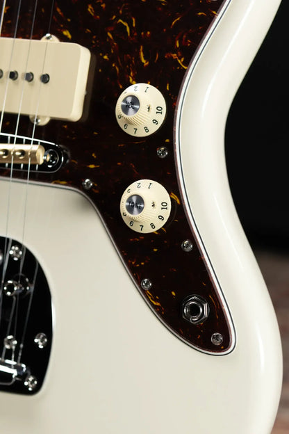 Fender American Professional Jazzmaster Electric Guitar - Olympic White with Hardshell Case