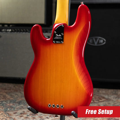 Fender American Professional Precision Bass - Aged Cherry Burst with Hardshell Case