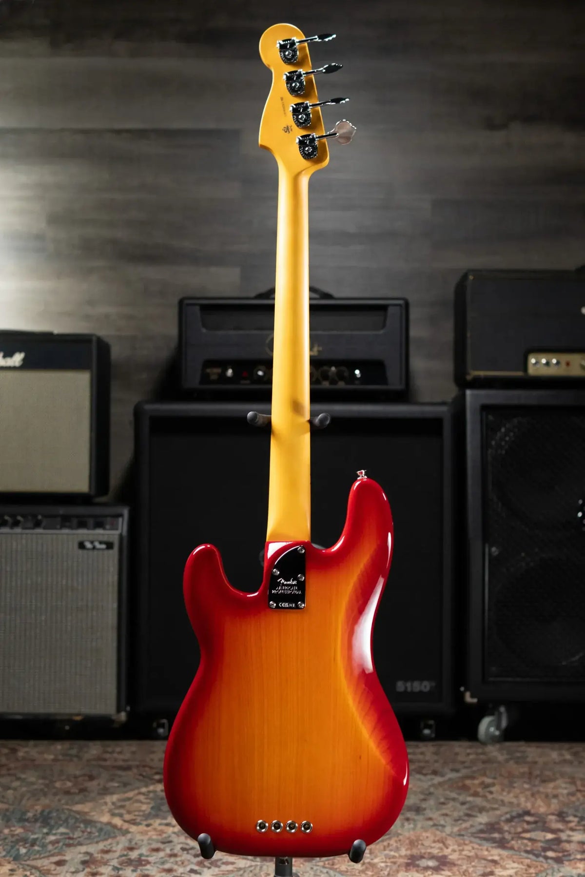 Fender American Professional Precision Bass - Aged Cherry Burst with Hardshell Case