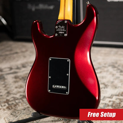 Fender American Professional Stratocaster Electric Guitar - Oxblood with Hardshell Case