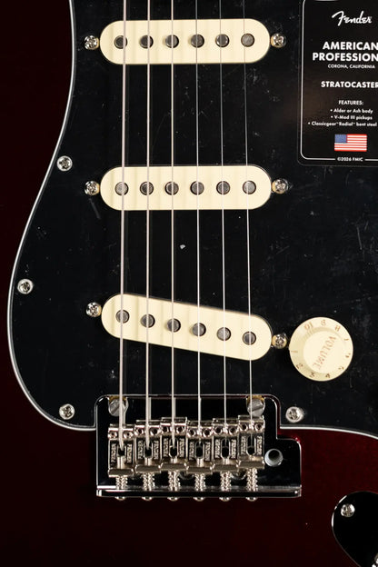 Fender American Professional Stratocaster Electric Guitar - Oxblood with Hardshell Case
