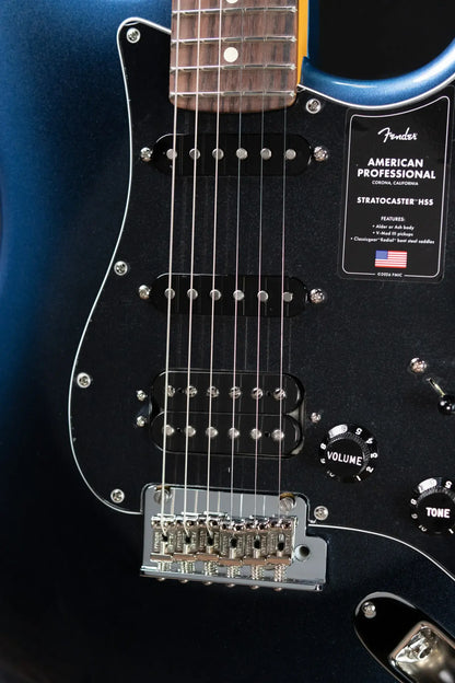 Fender American Professional Stratocaster HSS Electric Guitar - Dark Night with Hardshell Case