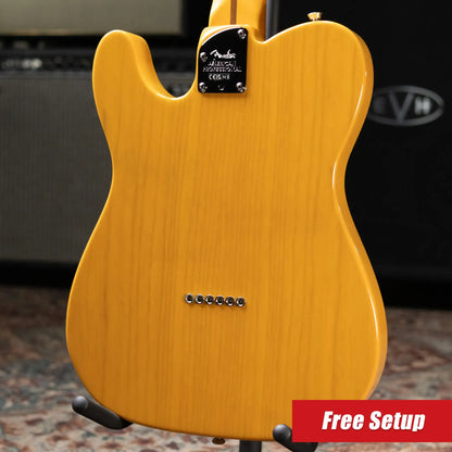 Fender American Professional Telecaster Electric Guitar - Butterscotch Blonde with Hardshell Case