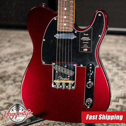 Fender American Professional Telecaster Electric Guitar - Oxblood with Hardshell Case