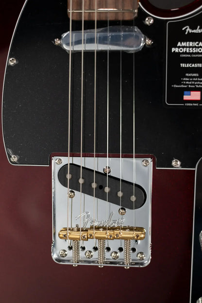 Fender American Professional Telecaster Electric Guitar - Oxblood with Hardshell Case