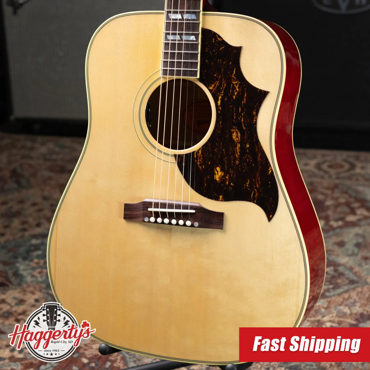 Gibson Country Western 60s Original Acoustic/Electric Guitar - Natural with Hardshell Case